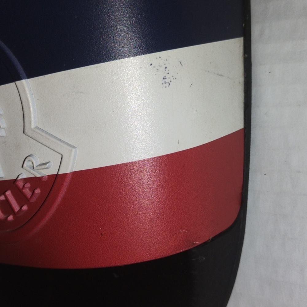 Moncler Mens Basile Slides. Size 46 (US 12). Red White and Blue in color. - Picture 3 of 13